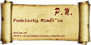 Podolszky Mimóza névjegykártya